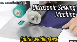 Test de soudure de tissu de machine à coudre par ultrasons